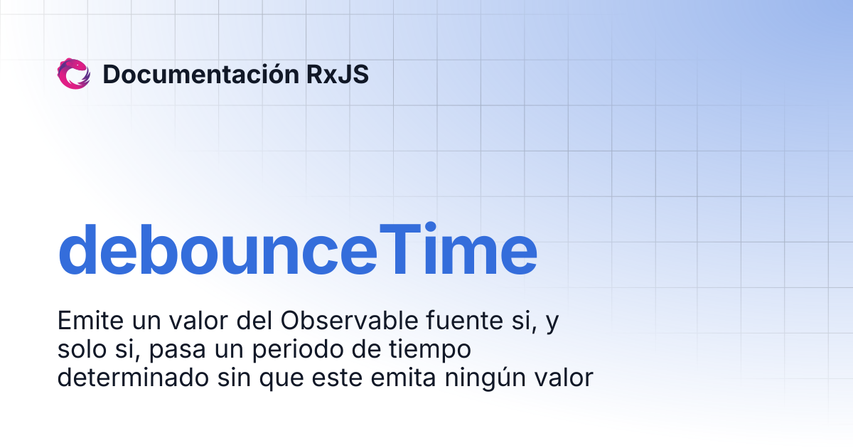 debounceTime | Documentación RxJS